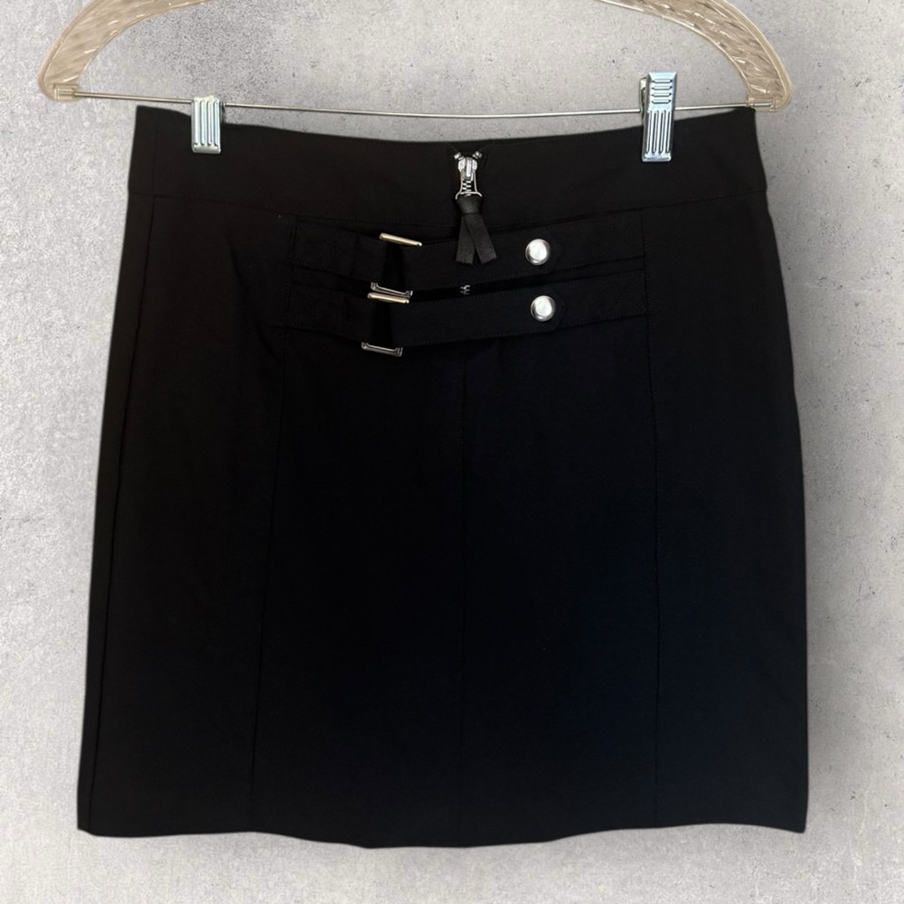 Vintage Cache Y2K Black Buckle Zipper
Mini Skirt Goth Going Out - Size 0